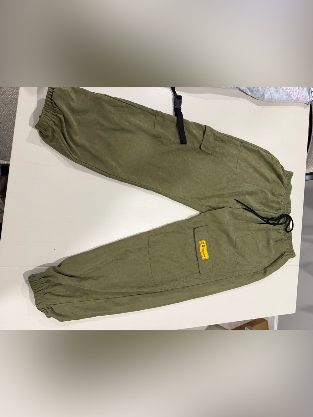 Womens Olive Green Utility Cargo Pants